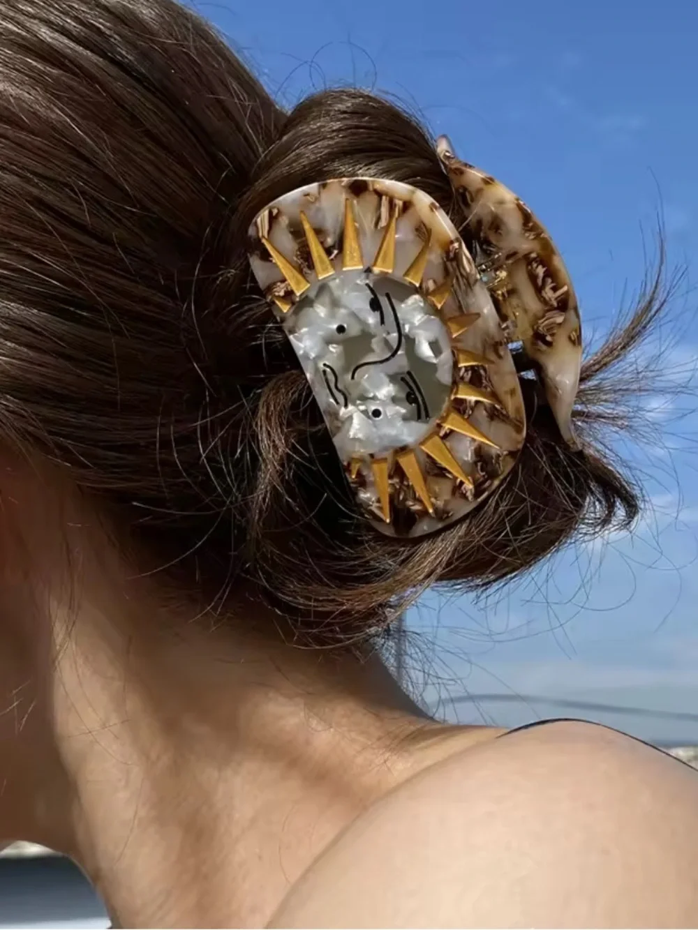Celestial Sunburst Hair Clip